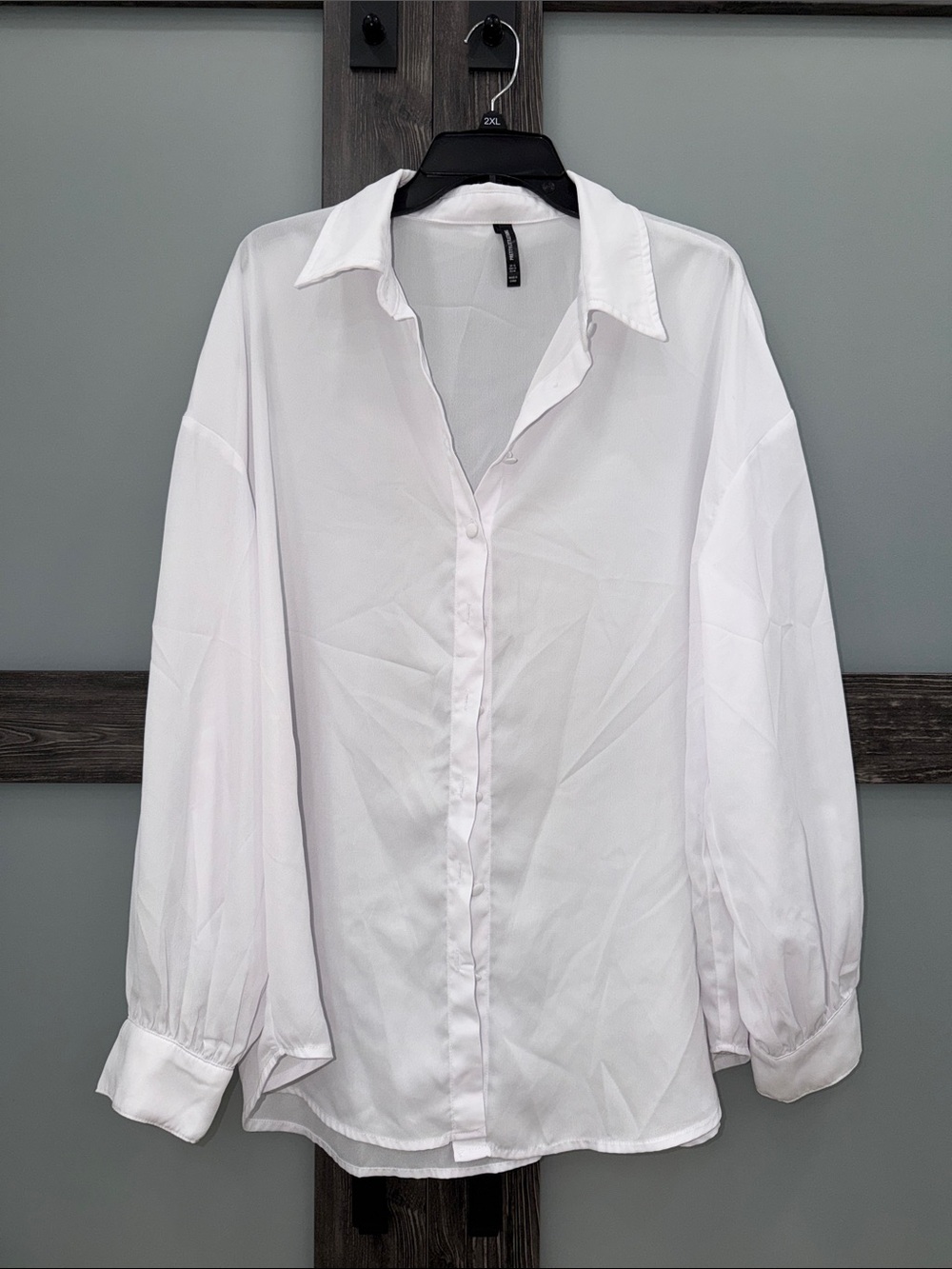 White womens Classic swim Button-Up Shirt